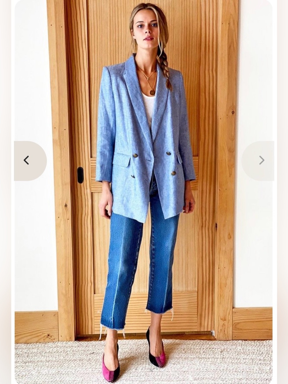 Emerson Fry Lee Jacket in Blue Chambray Women’s Size 4 - Picture 4 of 11